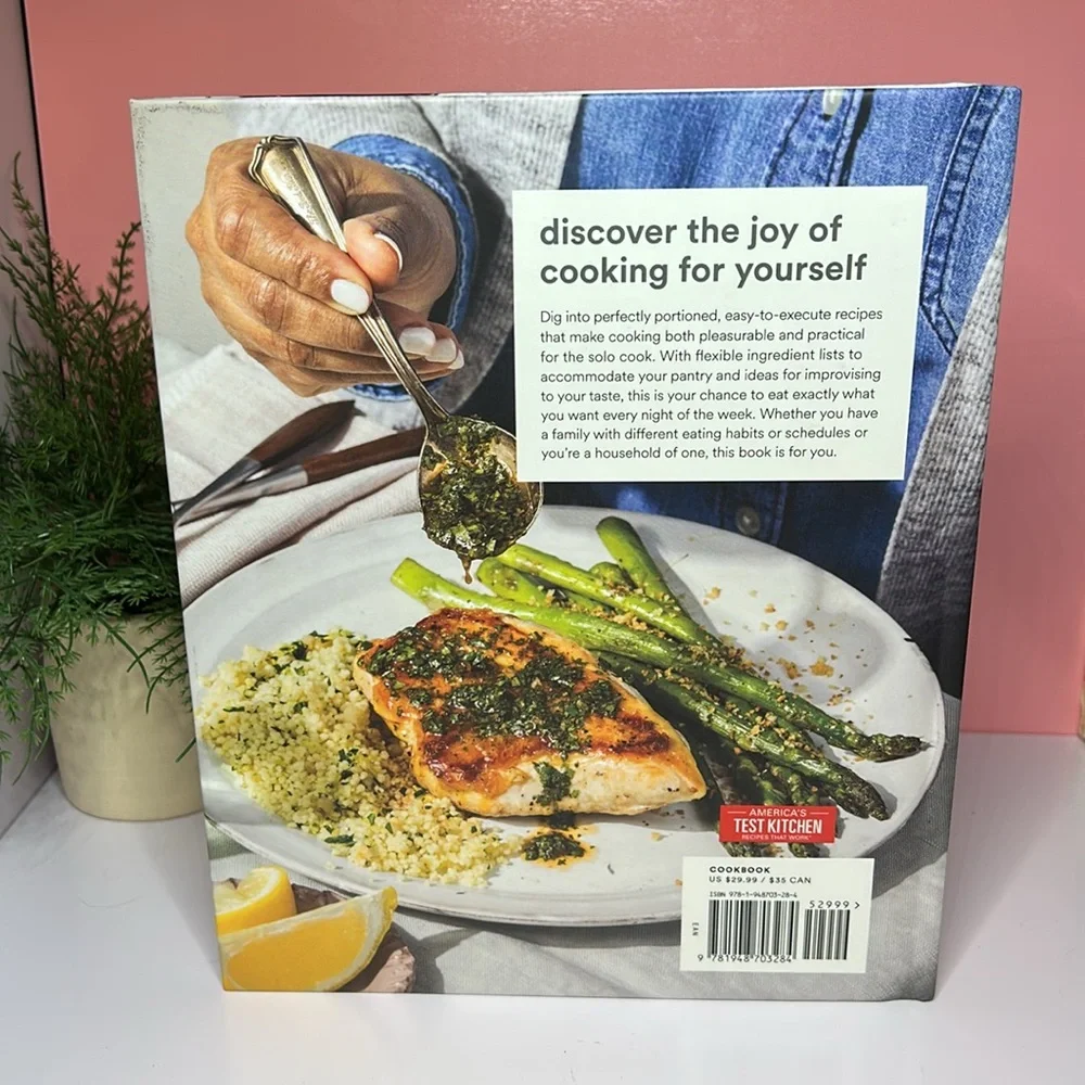Cooking for One Cookbook Americas Test Kitchen Hardcover